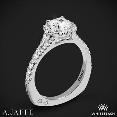 18k White Gold A. Jaffe MES576 Metropolitan Halo Diamond Engagement Ring