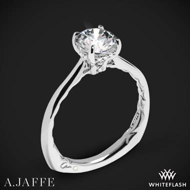 18k White Gold A. Jaffe MES837Q Solitaire Engagement Ring