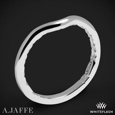 18k White Gold A. Jaffe MR1846Q Classics Wedding Ring