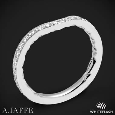 18k White Gold A. Jaffe MR2256Q Diamond Wedding Ring