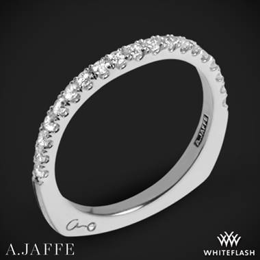 18k White Gold A. Jaffe MRS576 Metropolitan Diamond Wedding Ring