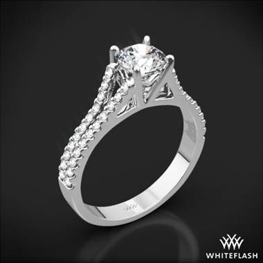 18k White Gold Allegro in D Diamond Engagement Ring