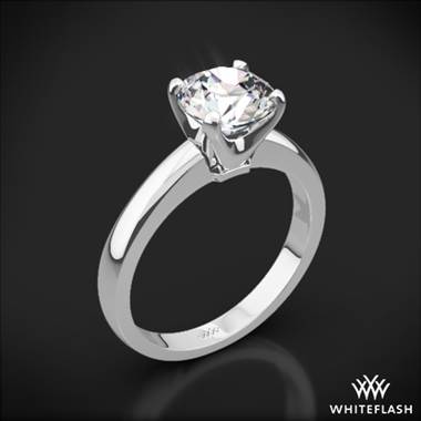 18k White Gold Broadway Solitaire Engagement Ring