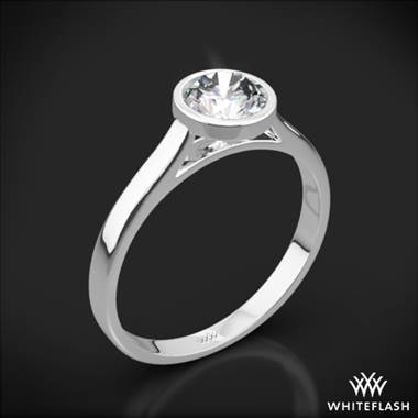18k White Gold Cameron Solitaire Engagement Ring
