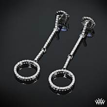 18k White Gold "Circle of Life" Diamond Dangle Earrings | Whiteflash