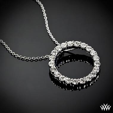 18k White Gold "Circle of Life" Diamond Pendant