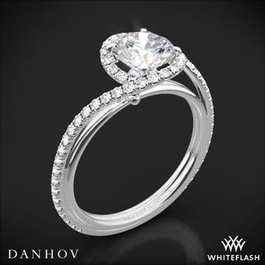 18k White Gold Danhov AE165 Abbraccio Diamond Engagement Ring