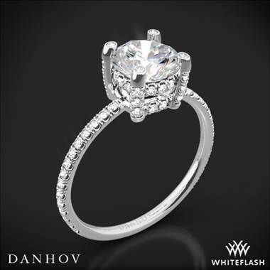 18k White Gold Danhov CL120 Classico Single Shank Diamond Engagement Ring