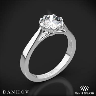 18k White Gold Danhov CL140 Classico Solitaire Engagement Ring