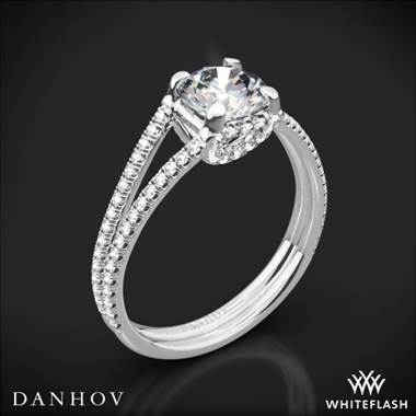 18k White Gold Danhov LE116 Per Lei Diamond Engagement Ring