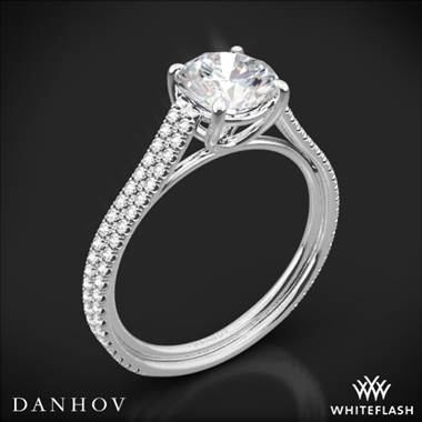 18k White Gold Danhov LE133 Per Lei Diamond Engagement Ring