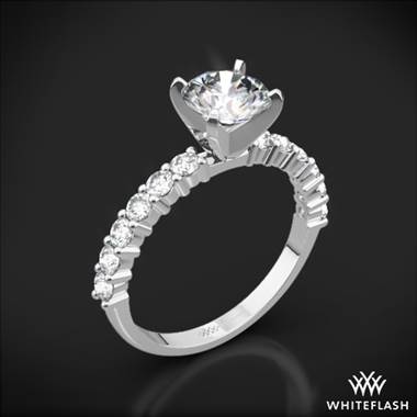 18k White Gold Diamonds for an Eternity Half Diamond Engagement Ring