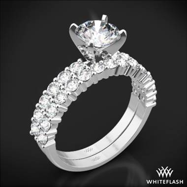 18k White Gold Diamonds for an Eternity Half Diamond Wedding Set