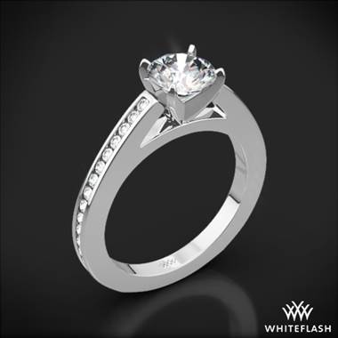 18k White Gold Honey Channel-Set Diamond Engagement Ring