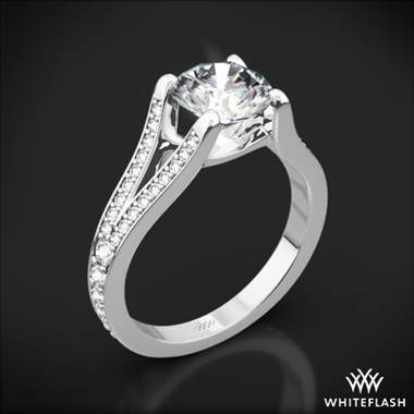 18k White Gold Katie Pave Diamond Engagement Ring