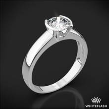 18k White Gold Keystone Solitaire Engagement Ring | Whiteflash