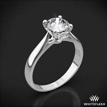 18k White Gold Legato Sleek Line Solitaire Engagement Ring | Whiteflash