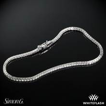 18k White Gold Simon G. MB1557 Caviar Diamond Bracelet | Whiteflash