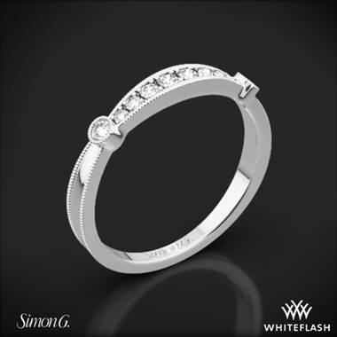 18k White Gold Simon G. MR1546-D Delicate Diamond Wedding Ring