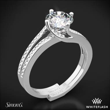 18k White Gold Simon G. MR1939 Fabled Diamond Wedding Set