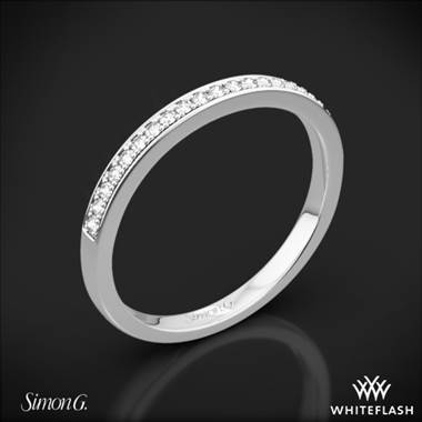 18k White Gold Simon G. MR2395 Passion Diamond Wedding Ring