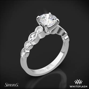 18k White Gold Simon G. MR2399 Passion Diamond Engagement Ring