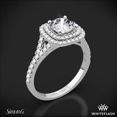 18k White Gold Simon G. MR2459 Passion Halo Diamond Engagement Ring