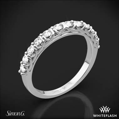 18k White Gold Simon G. MR2492 Caviar Diamond Wedding Ring