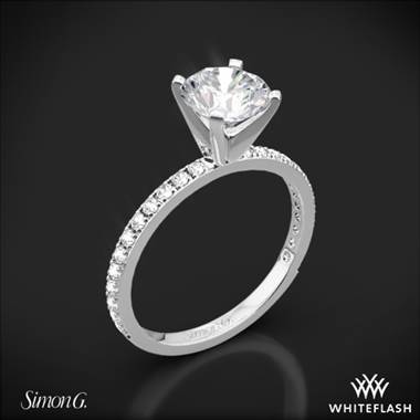 18k White Gold Simon G. PR148 Passion Diamond Engagement Ring