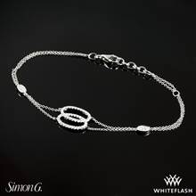 18k White Gold Simon G. TB159 Caviar Diamond Bracelet | Whiteflash