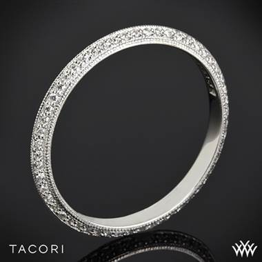 18k White Gold Tacori 2520ET Simply Tacori Knife-Edge Pave Diamond Wedding Ring