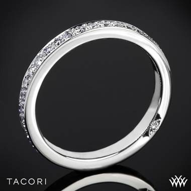 18k White Gold Tacori 2630BLG P Dantela Eternity Large Pave Diamond Wedding Ring