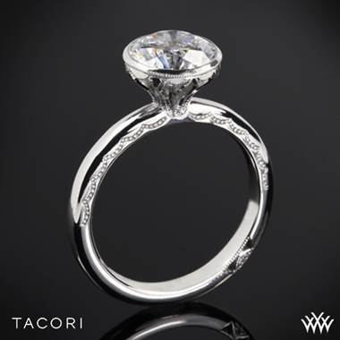 18k White Gold Tacori 300-2.5RD Starlit Classic Bezel Solitaire Engagement Ring