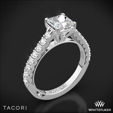 18k White Gold Tacori 35-2PR Clean Crescent Diamond Engagement Ring