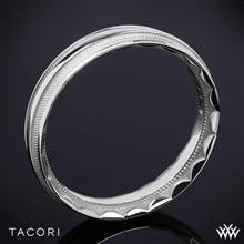 18k White Gold Tacori 76-5 Sculpted Crescent Mesh Wedding Ring | Whiteflash