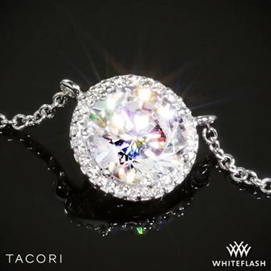 18k White Gold Tacori FP670 Diamond Pendant to Hold 1ctw - Setting Only