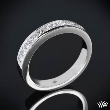 18k White Gold Valoria Princess Channel-Set Diamond Wedding Ring
