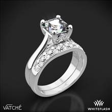 18k White Gold Vatche 1019 Royal Crown Diamond Wedding Set for Princess | Whiteflash