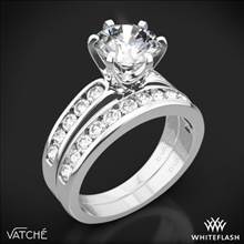 18k White Gold Vatche 1020 6-Prong Channel Diamond Diamond Wedding Set | Whiteflash