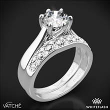 18k White Gold Vatche 119 Royal Crown Diamond Wedding Set | Whiteflash