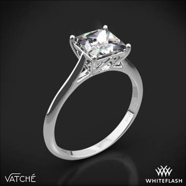 18k White Gold Vatche 1505 Inara Solitaire Engagement Ring for Princess