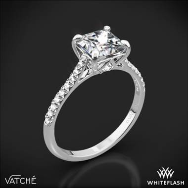 18k White Gold Vatche 1506 Inara Pave Diamond Engagement Ring for Princess