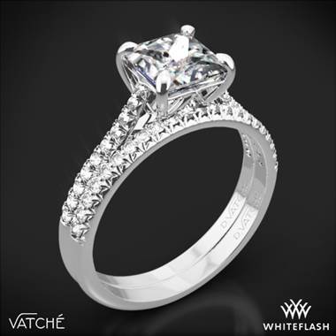 18k White Gold Vatche 1506 Inara Pave Diamond Wedding Set for Princess