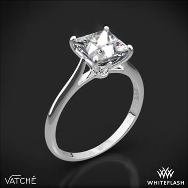 18k White Gold Vatche 1520 Lyric Solitaire Engagement Ring for Princess
