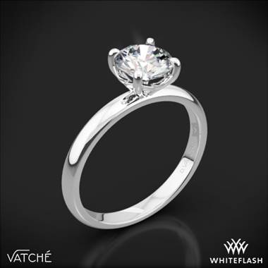 18k White Gold Vatche 1532 Charis Solitaire Engagement Ring