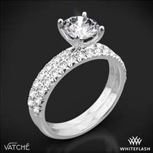 18k White Gold Vatche 1533 Charis Pave Diamond Wedding Set | Whiteflash