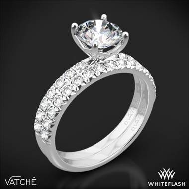 18k White Gold Vatche 1533 Charis Pave Diamond Wedding Set