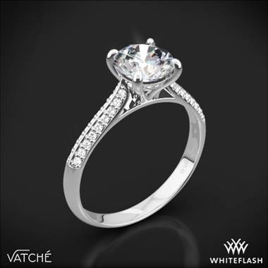 18k White Gold Vatche 189 Caroline Pave Diamond Engagement Ring