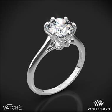 18k White Gold Vatche 191 Swan Solitaire Engagement Ring