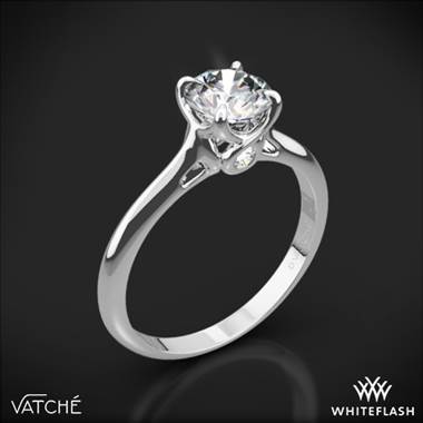 18k White Gold Vatche 194 Sisley Solitaire Engagement Ring